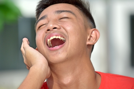 Handsome Youth Laughingの写真素材