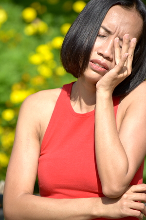 Tired Female Womanの写真素材