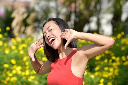 Surprised Adult Femaleの写真素材