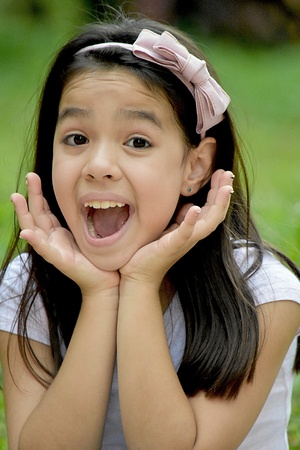 Surprised Beautiful Minority Personの写真素材
