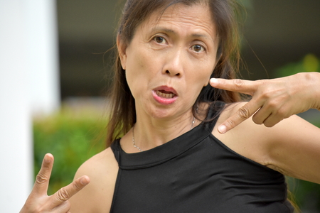 Woman Having Funの写真素材