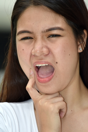 Beautiful Woman With Toothacheの写真素材