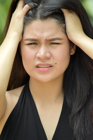 Worried Diverse Adult Femaleの写真素材