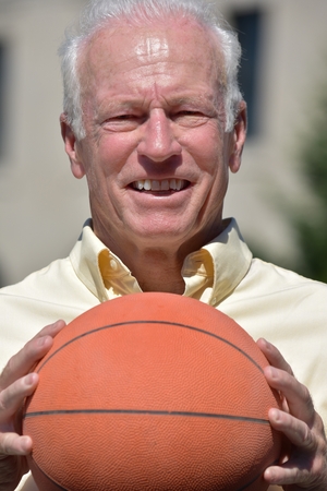 Athlete Male Basketball Coach Smilingの写真素材