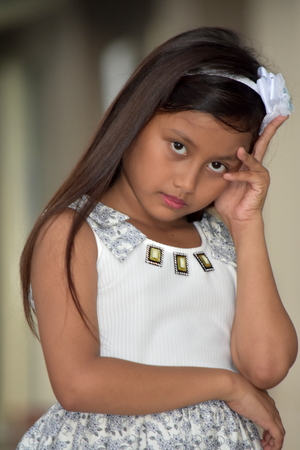 Unemotional Female Juvenileの写真素材