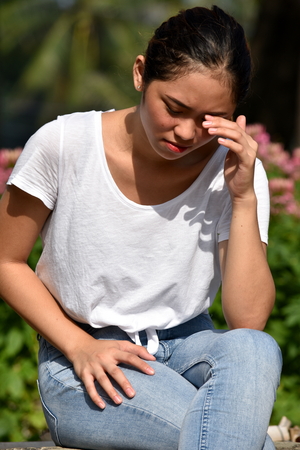 Diverse Adult Female Under Stressの写真素材