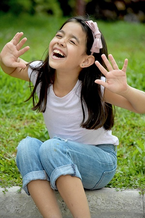 Happy Petite Diverse Preteen