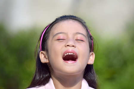 Youthful Girl Under Stressの写真素材