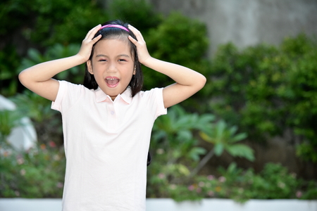 A Tween Under Stressの写真素材