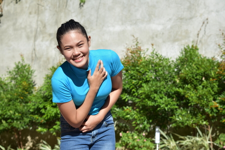 Beautiful Minority Female And Laughterの写真素材