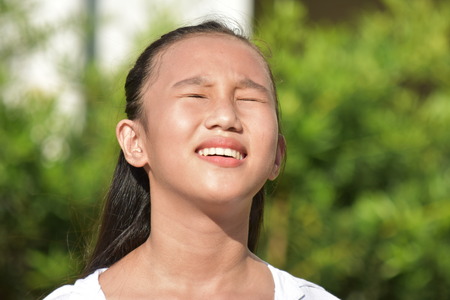 An Anxious Female Juvenileの写真素材