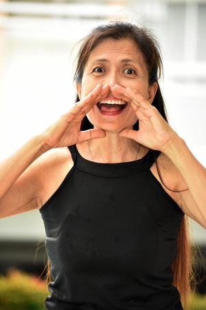 An Adult Female Yellingの写真素材