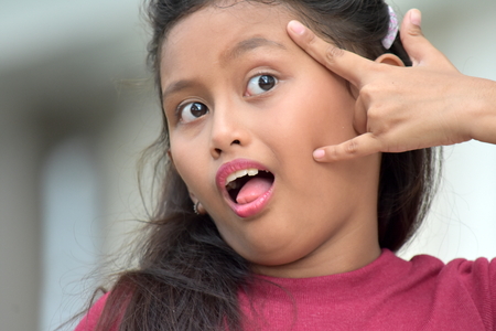 Youth Making Funny Facesの写真素材