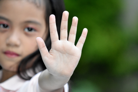 Abuse Of Beautiful Asian Girl Childの写真素材