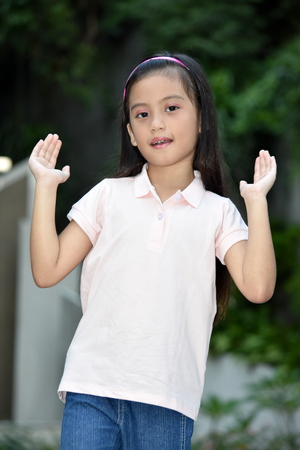 Surprised Beautiful Minority Personの写真素材