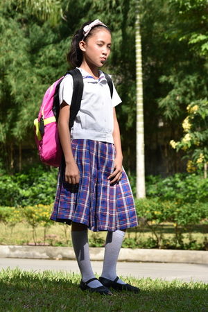 A Wearing School Uniformの写真素材