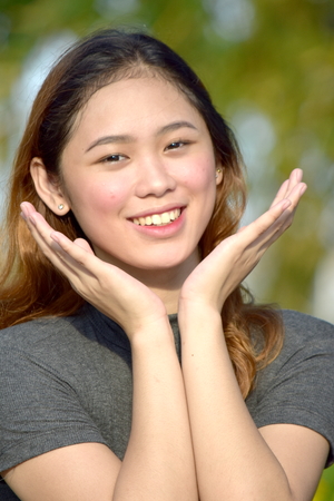 A Surprised Filipina Personの写真素材