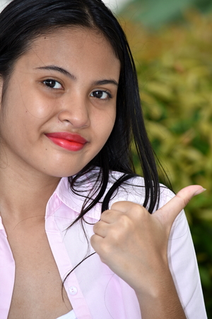 Filipina Girl And Happinessの写真素材