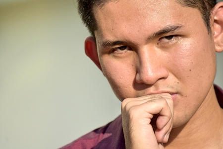 Isolated Young Diverse Male