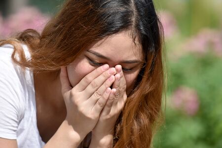 Youthful Female And Failureの写真素材