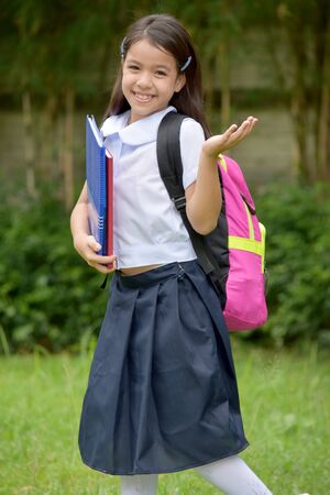 Undecided Student Child With Booksの写真素材