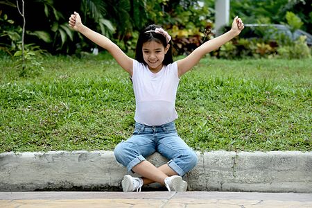 A Successful Filipina Preteenの写真素材