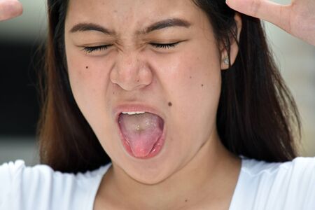 A Female Under Stressの写真素材