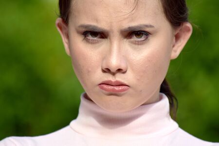 An A Stubborn Adult Femaleの写真素材