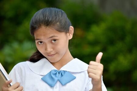 A Successful Student Teenager School Girlの写真素材