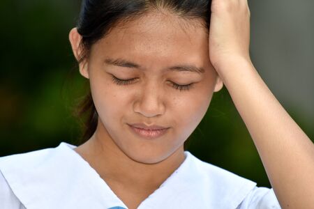 A Sad Youthful Girlの写真素材