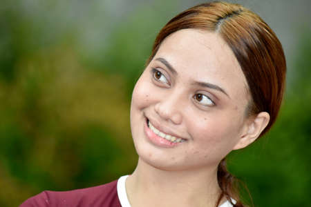 An Attractive Redhead Female Smilingの写真素材