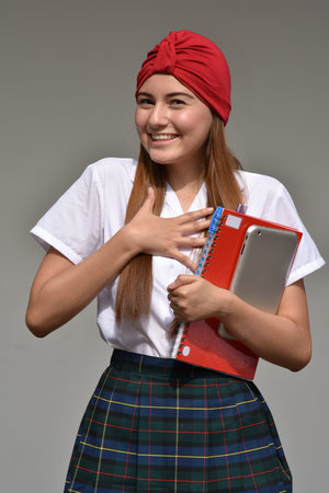 A Girl Student And Hopeの写真素材