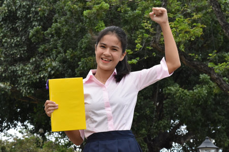 A Proud Student Teenager School Girl