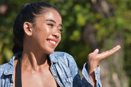 An Undecided Filipina Personの写真素材