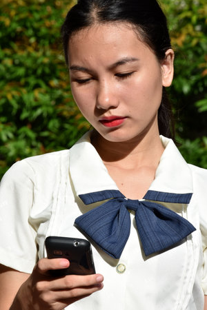 A Youthful Asian Female And Confusionの写真素材