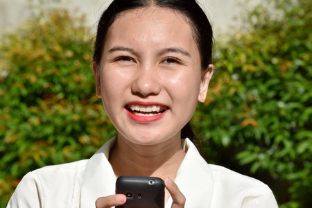 An Attractive Female And Happinessの写真素材