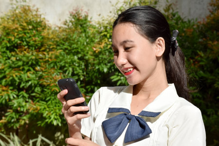 A Happy Youthful Diverse Femaleの写真素材