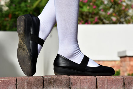 A Female Shoes And Socksの写真素材