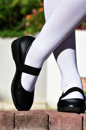 A Female Shoes And White Socksの写真素材