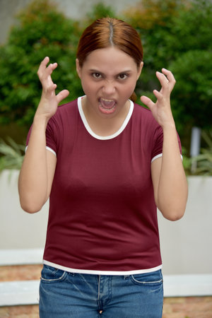 An Attractive Adult Female And Anxietyの写真素材