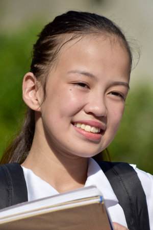 A Smiling Diverse Girl Studentの写真素材