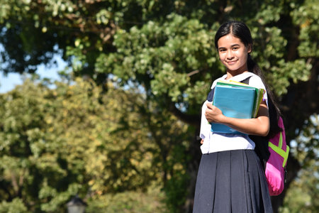 A Girl Student And Happinessの写真素材