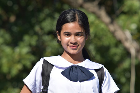 Youthful Female Youngster With A Pretty Faceの写真素材