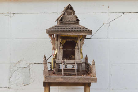 Wooden spirit houseの写真素材