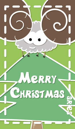 Merry Christmas greeting card.のイラスト素材