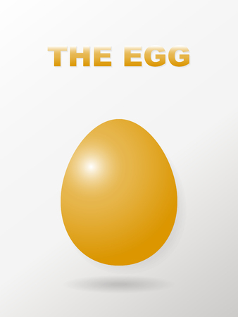 The Easter golden egg greeting card, vector illustration.のイラスト素材