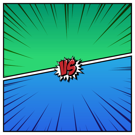 Comic styled background. Colorful versus, vectorのイラスト素材