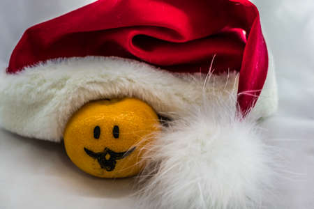 Funny Christmas orangeの写真素材