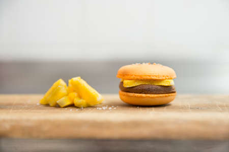 sweet burger macaronの写真素材
