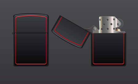 gas lighter illustrationのイラスト素材